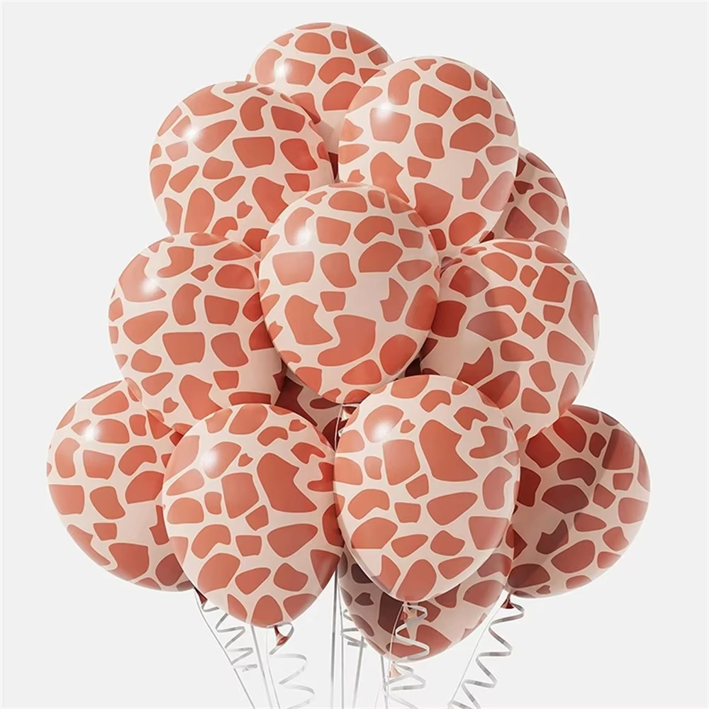 Baby Nursery Jungle Theme - 20Pcs Giraffe Print Balloons Animal Print