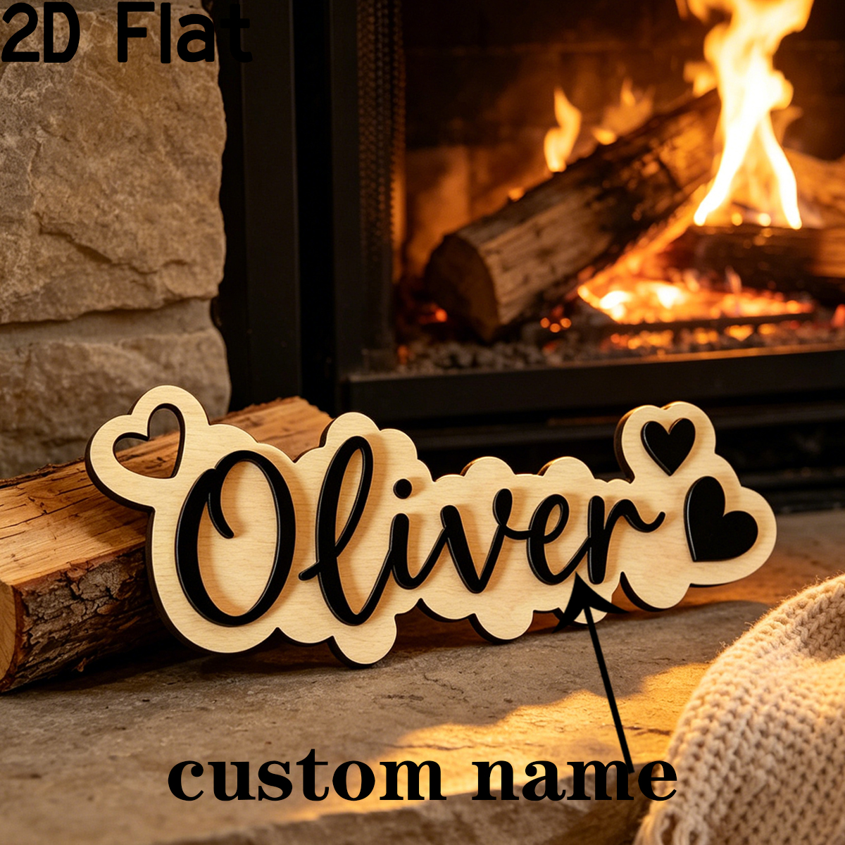 Baby Nursery Home - 1Pc Custom Love Decor Wooden Acrylic