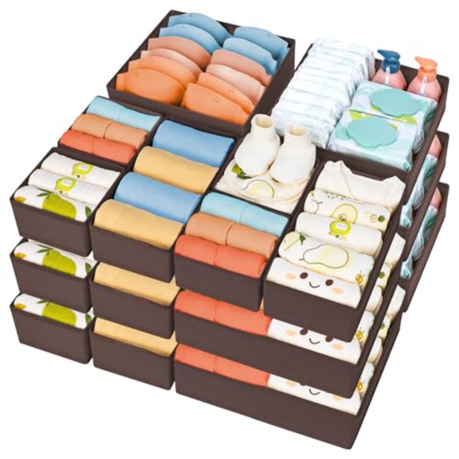 Baby Nursery Closet Organization - Drawer Organizer - Foldable Baby Organizers