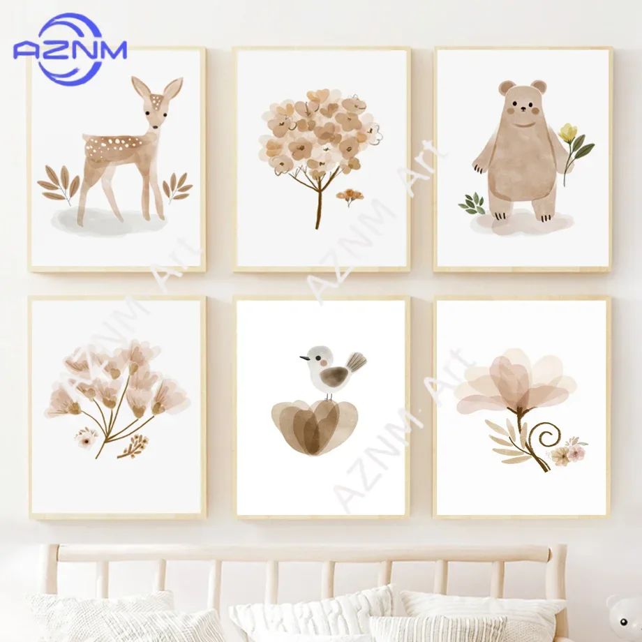 Baby Nursery Kids - Boho Nursery Wall Art Canvas -