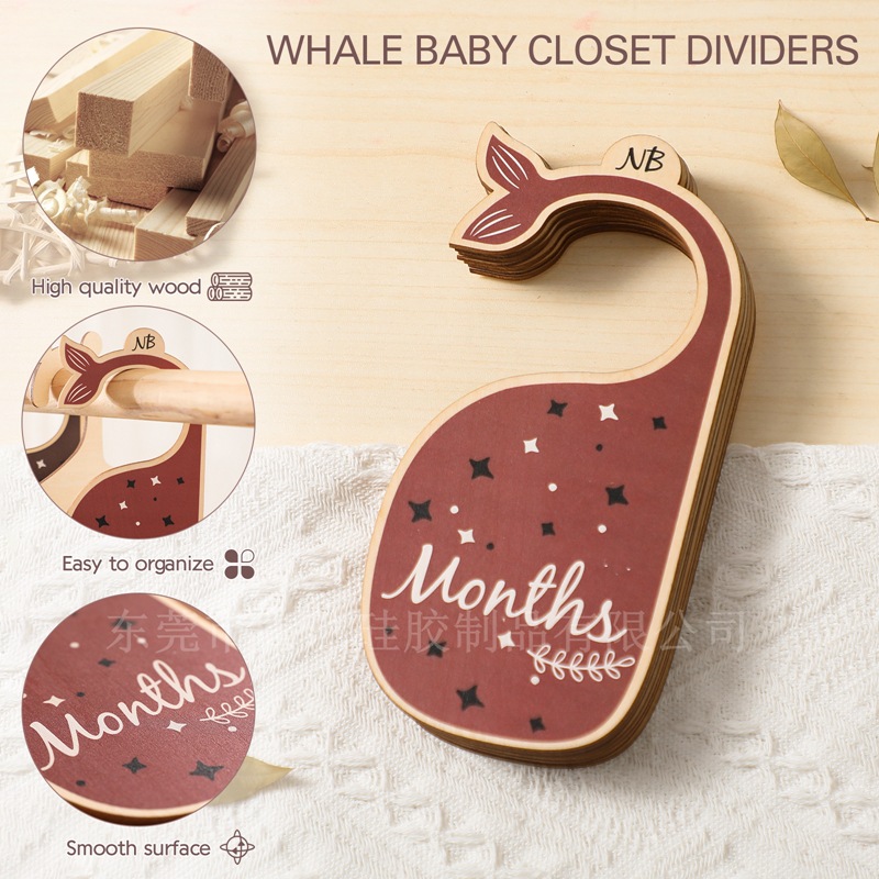 Closet Organizer Baby - Wooden Baby Clothes Dividers Whale Swan