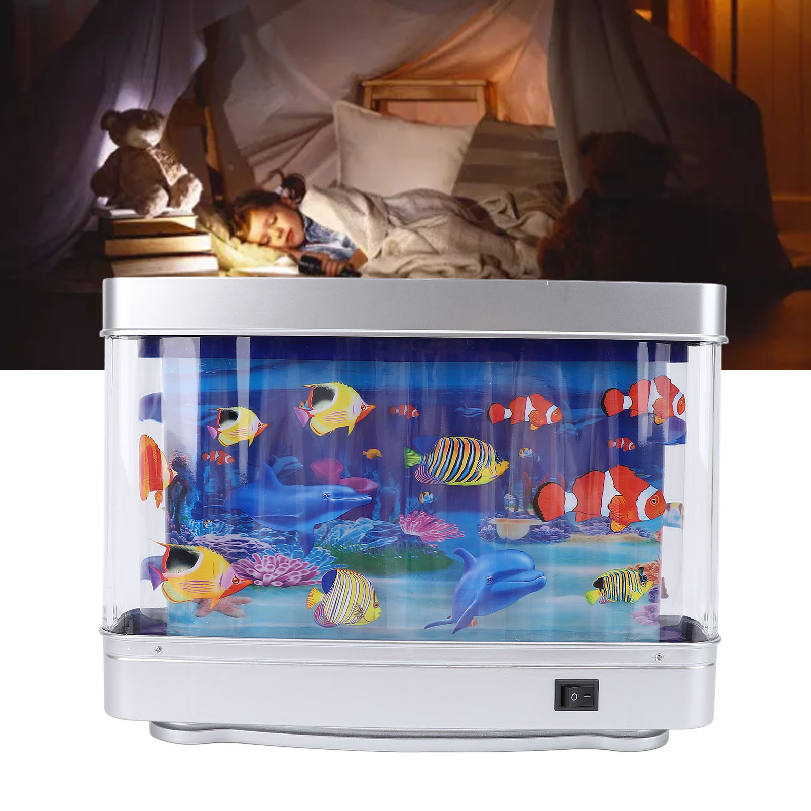 Baby Nursery Night Light - Fake Fish Tank Lamp Mini Decorative