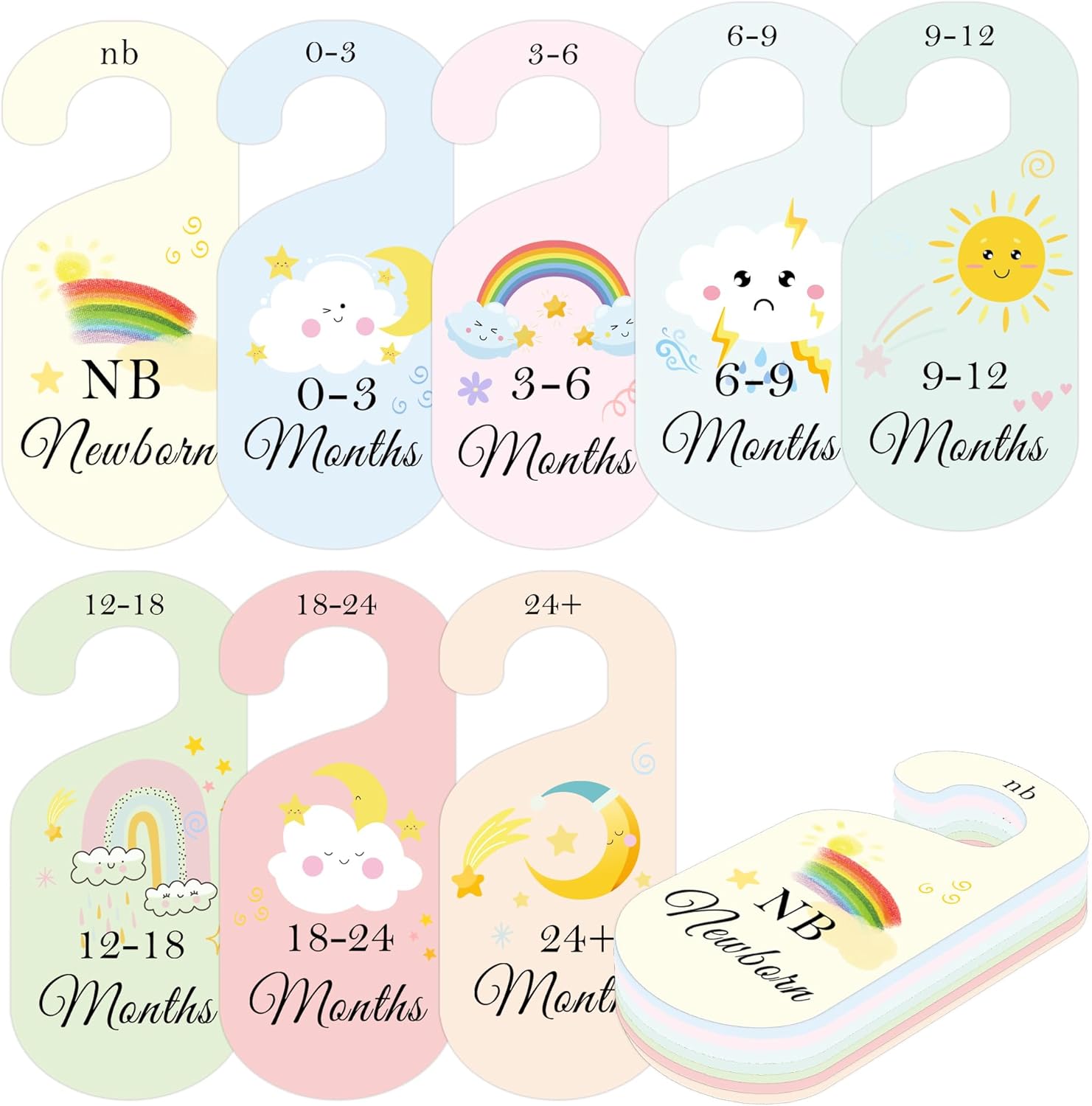 Closet Organizer Baby - 8 Pack Baby Closet Dividers Watercolor