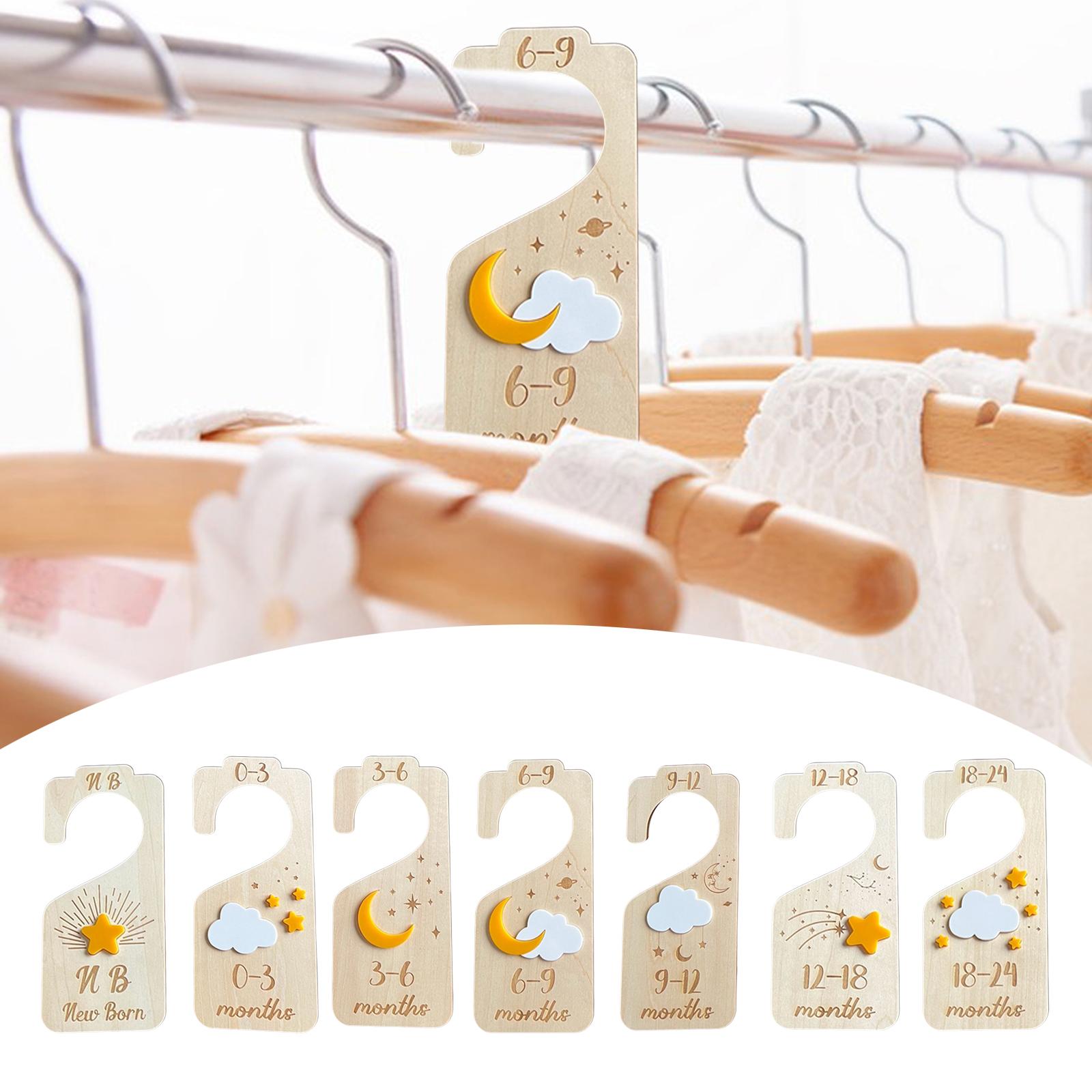 Closet Organizer Baby - Wooden Baby Wardrobe Divider 7-Piece Set