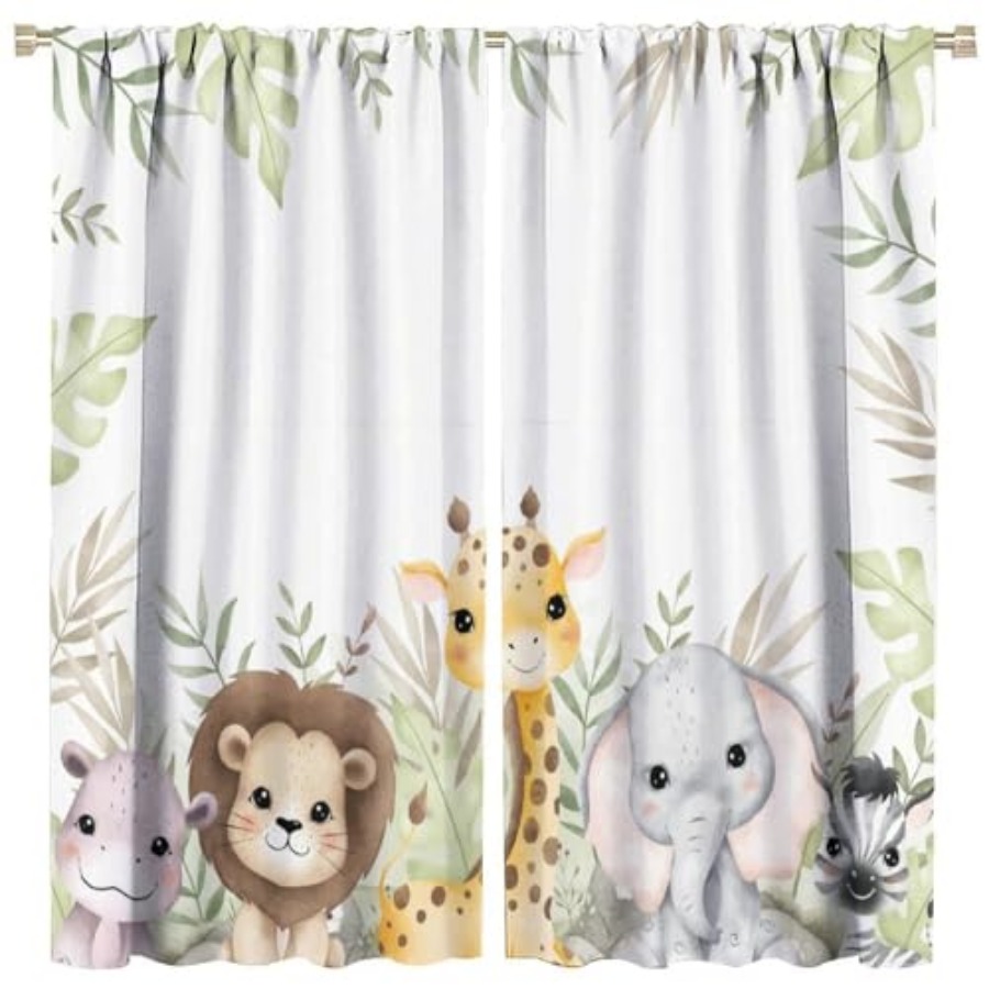 Baby Nursery Jungle Theme - Nursery Curtains Jungle Safari Theme with