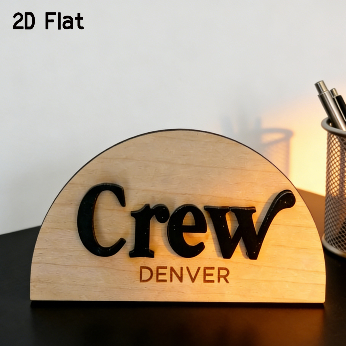 Baby Nursery Home - 1Pc Cutom Crescent Wooden Acrylic Name