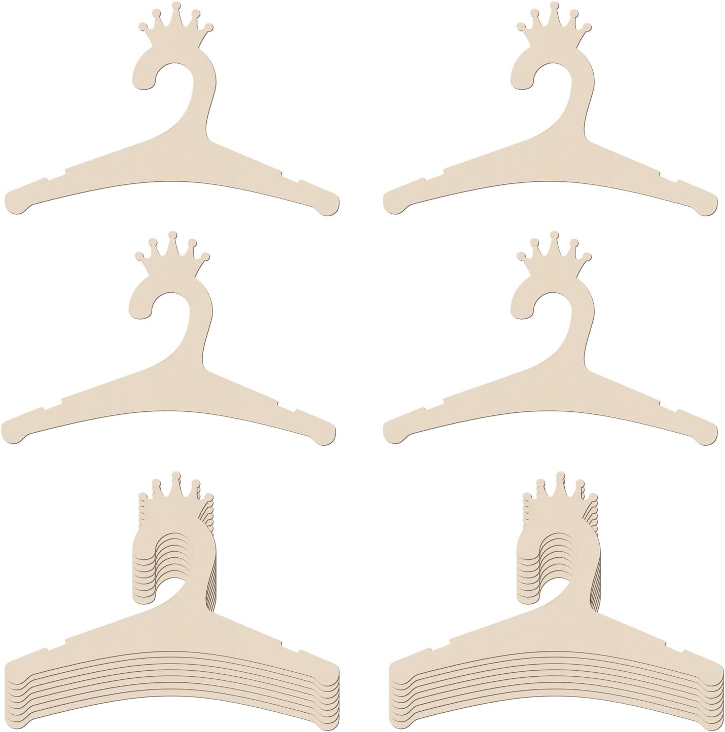 Baby Nursery Kids - Wooden Baby Hangers 9 Inch, Cute