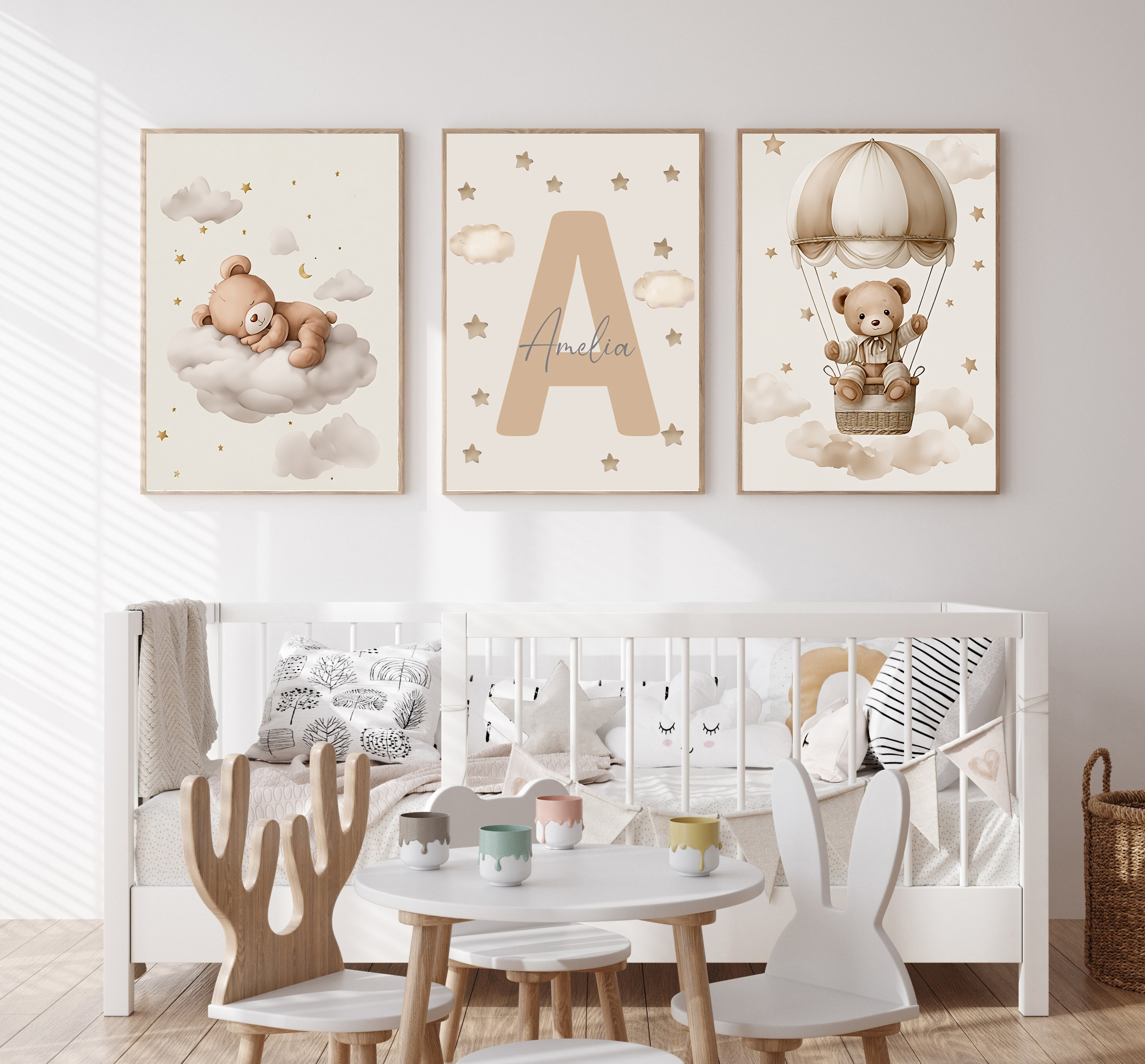 Baby Nursery Home - 3pcs/set Bohemian Teddy Bear Animal Custom