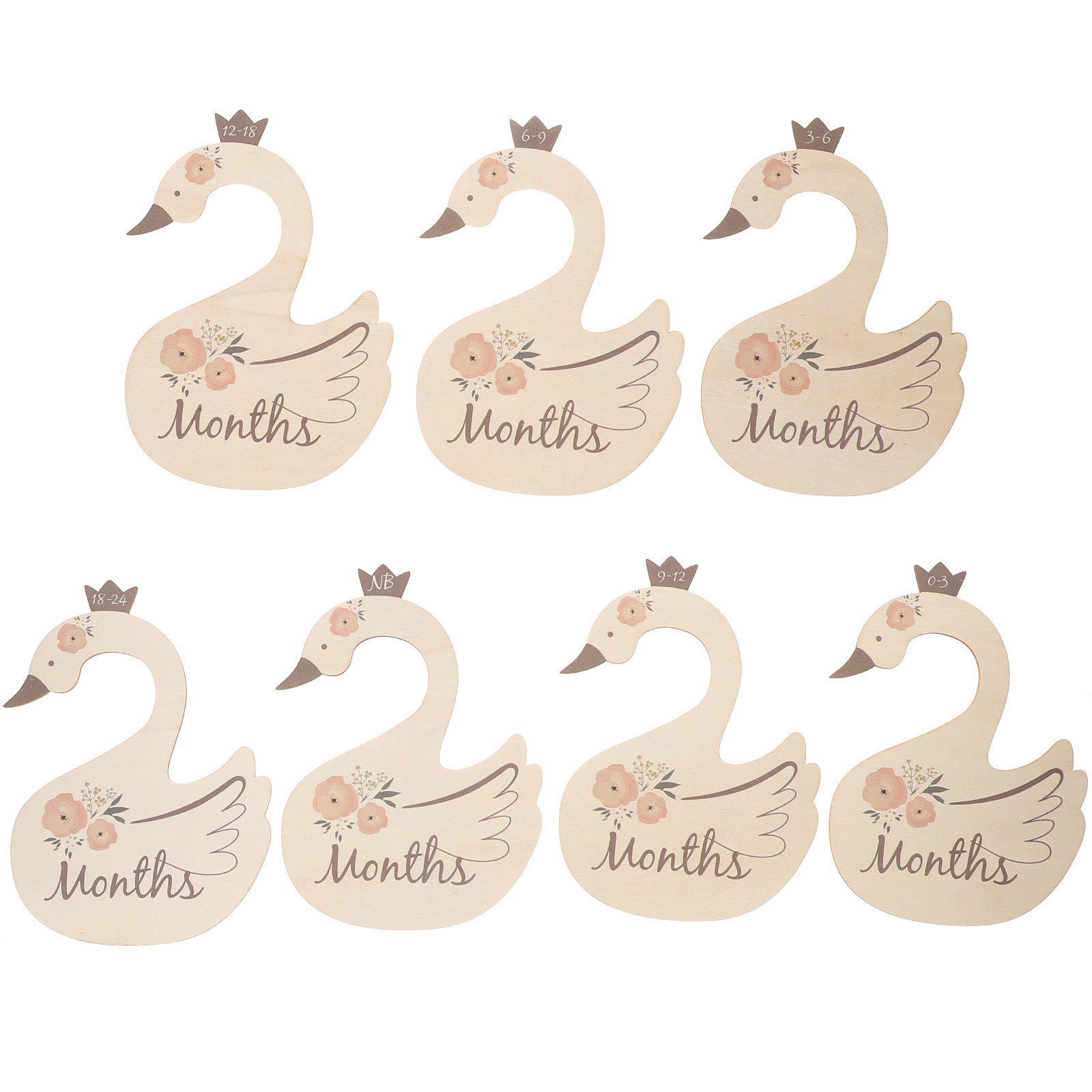 7Pcs Swan Baby Clothes Size Di - مراجعة Closet Organizer Baby وسعره