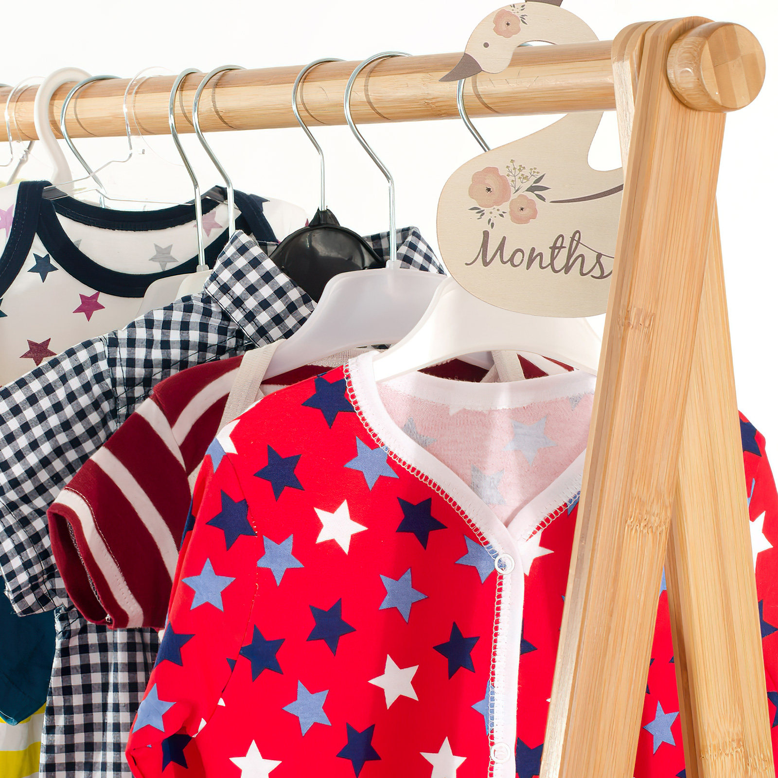 7Pcs Swan Baby Clothes Size Di - مراجعة Closet Organizer Baby وسعره
