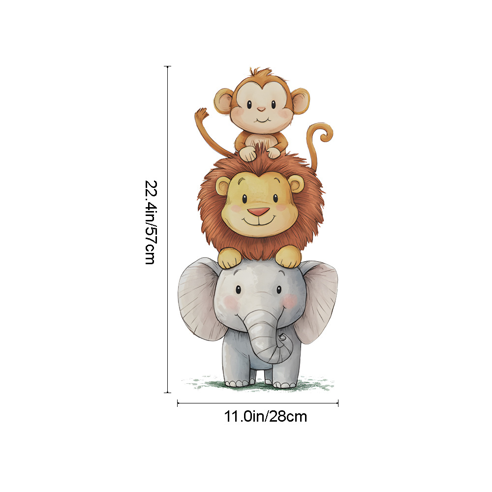 Cute Forest Animals Wall Stick - مراجعة Baby Nursery Decor Boy وسعره