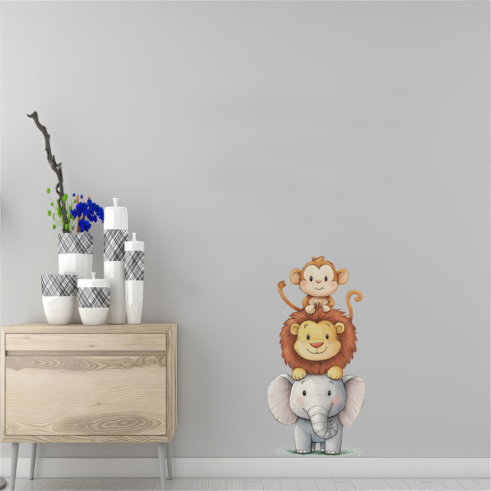 Cute Forest Animals Wall Stick - مراجعة Baby Nursery Decor Boy وسعره