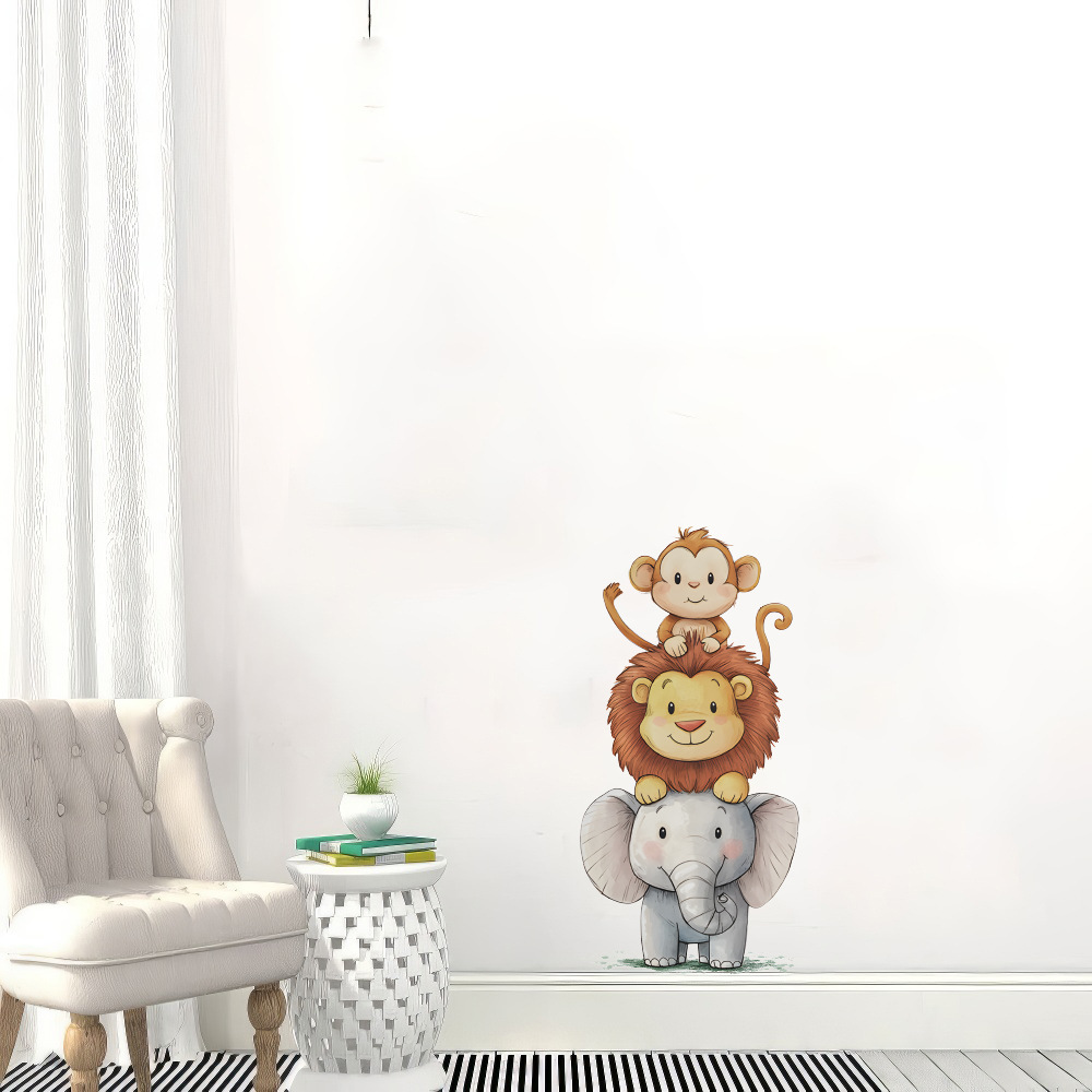 Cute Forest Animals Wall Stick - مراجعة Baby Nursery Decor Boy وسعره