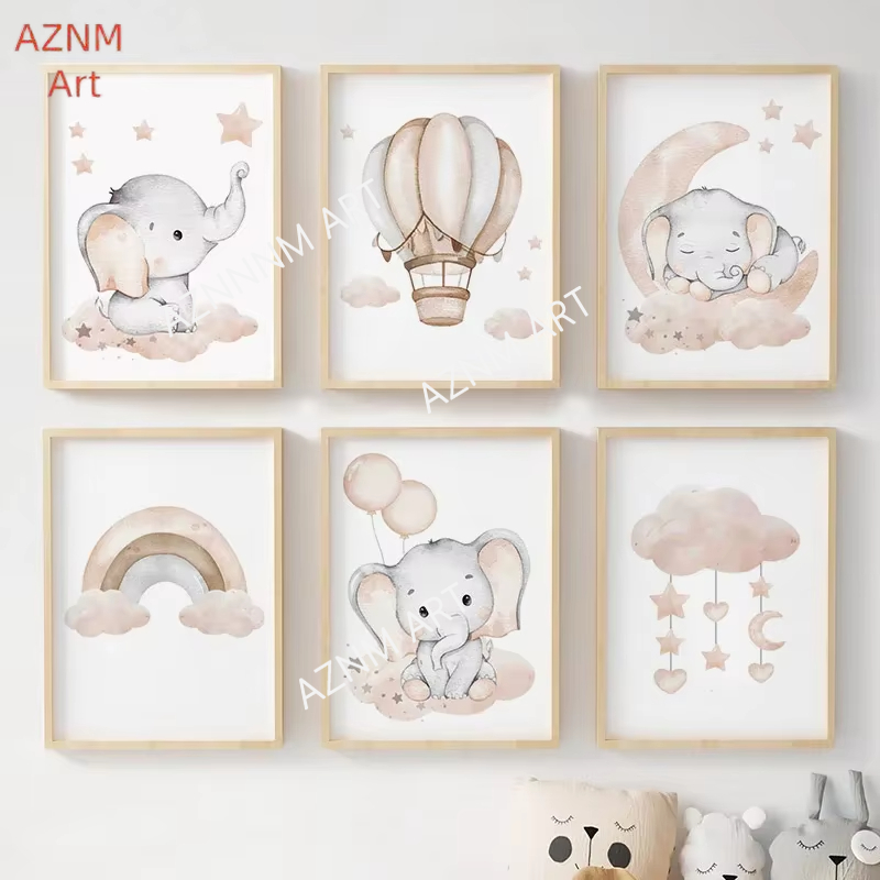 Elephant Balloon Rainbow Moon  - مراجعة Baby Nursery Kids وسعره