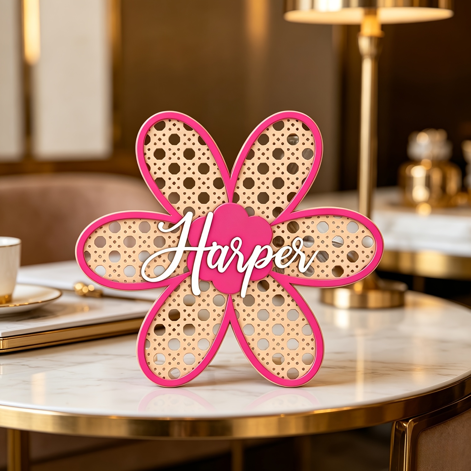 Personalized Boho Rattan Flowe - مراجعة Baby Nursery Toy وسعره
