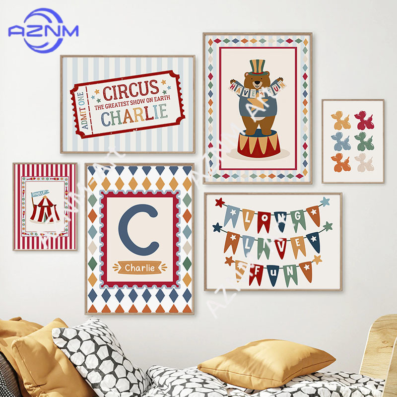 Circus Bear Magician Dog Quote - مراجعة Baby Nursery Kids وسعره