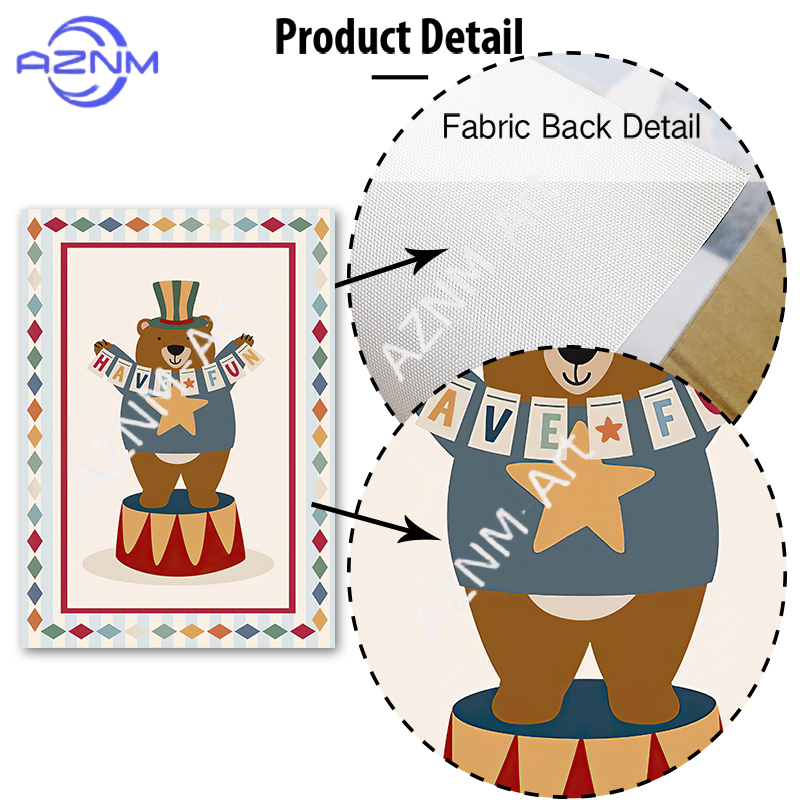 Circus Bear Magician Dog Quote - مراجعة Baby Nursery Kids وسعره