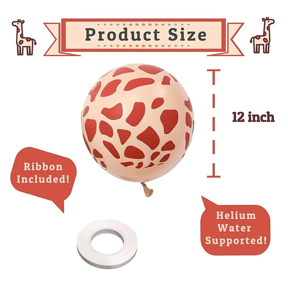 20Pcs Giraffe Print Balloons A - مراجعة Baby Nursery Jungle Theme وسعره