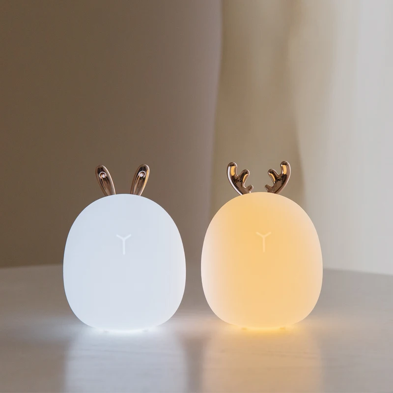 Led Carton Deer Rabbit Silicon - مراجعة Baby Nursery Night Light وسعره