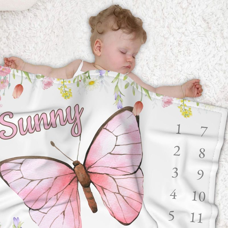 VIKAMA Watercolor Pink Butterf - مراجعة Baby Nursery Mat وسعره