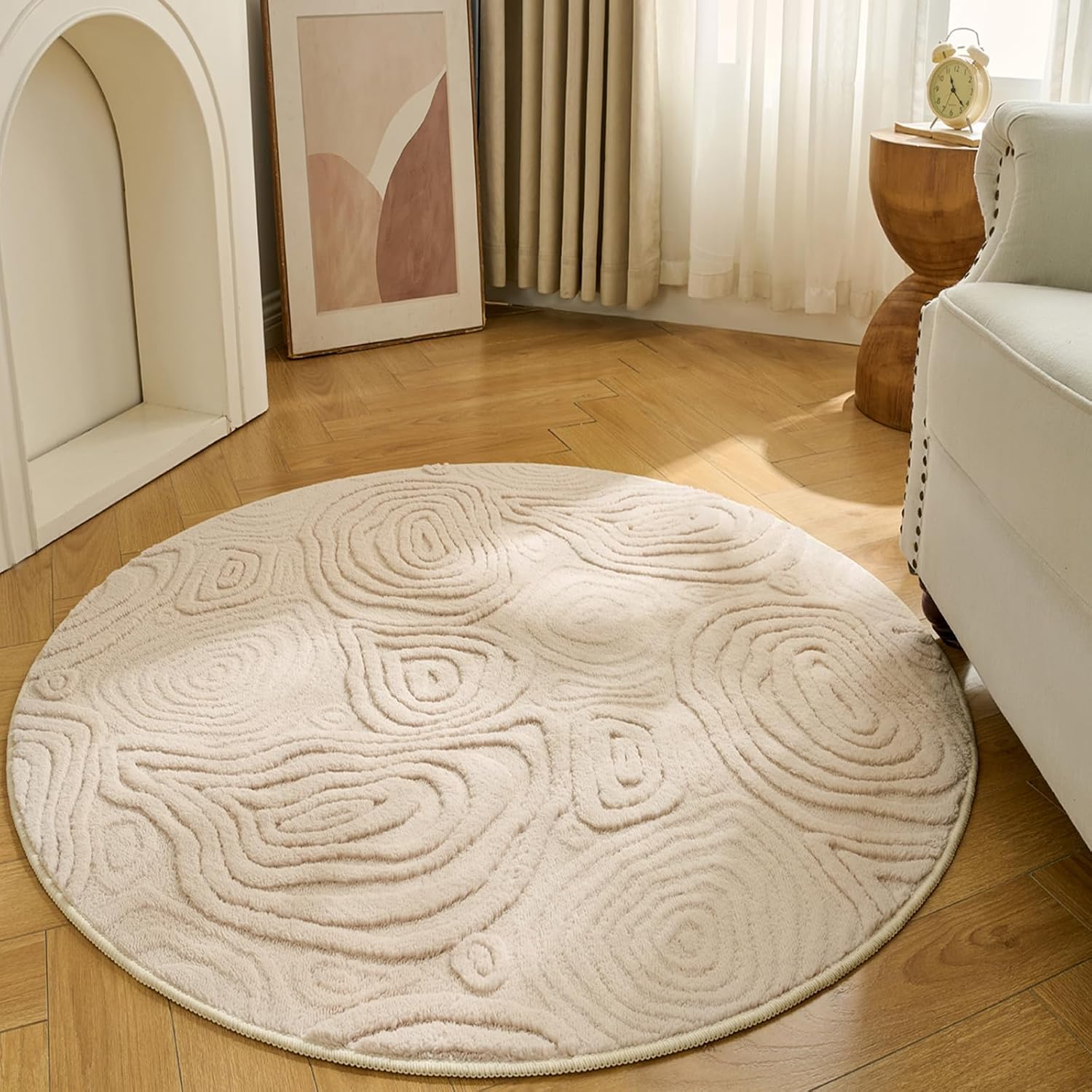3D Geometric Round Rug – Soft  - مراجعة Baby Nursery Game وسعره