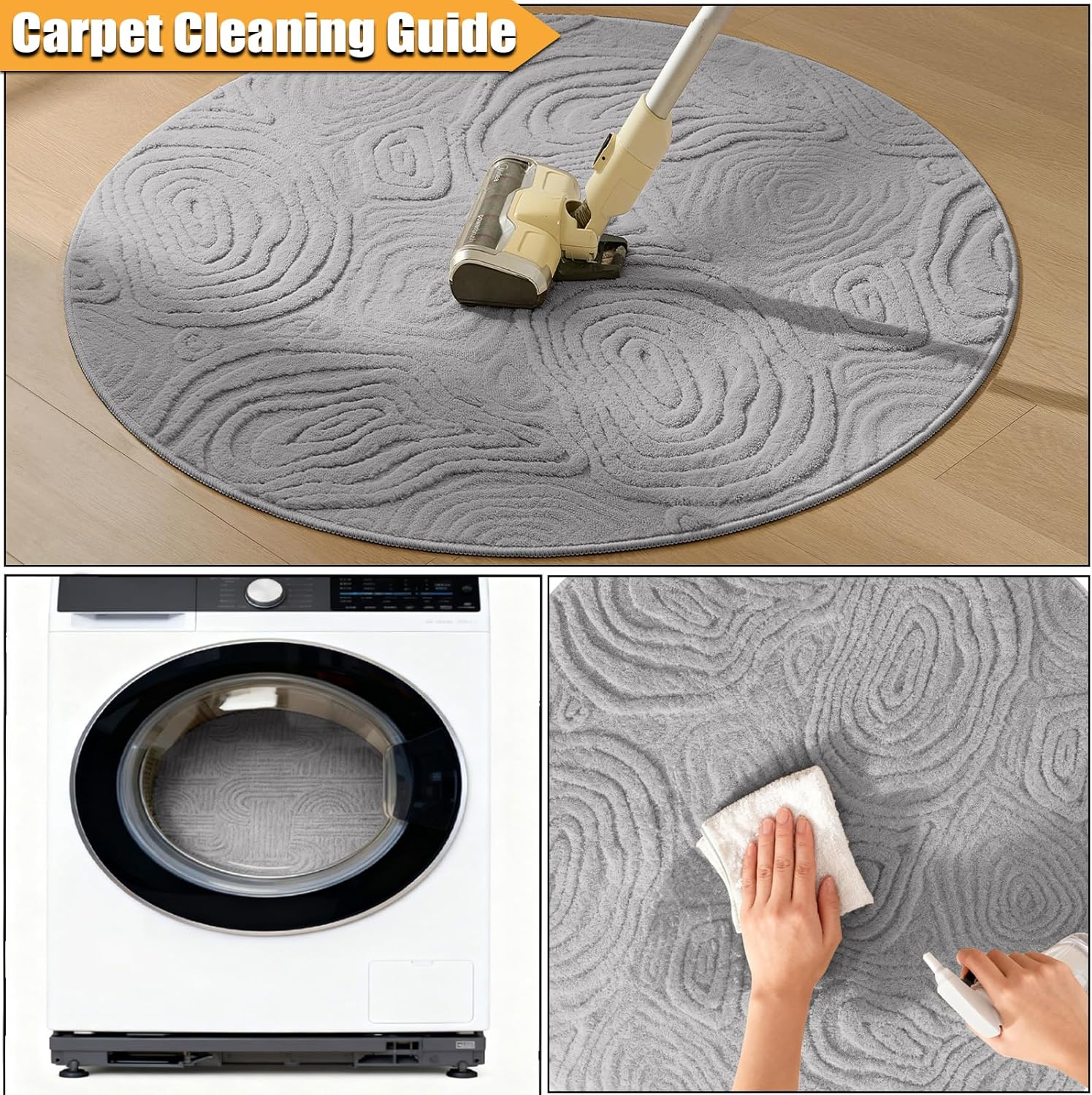 3D Geometric Round Rug – Soft  - مراجعة Baby Nursery Game وسعره