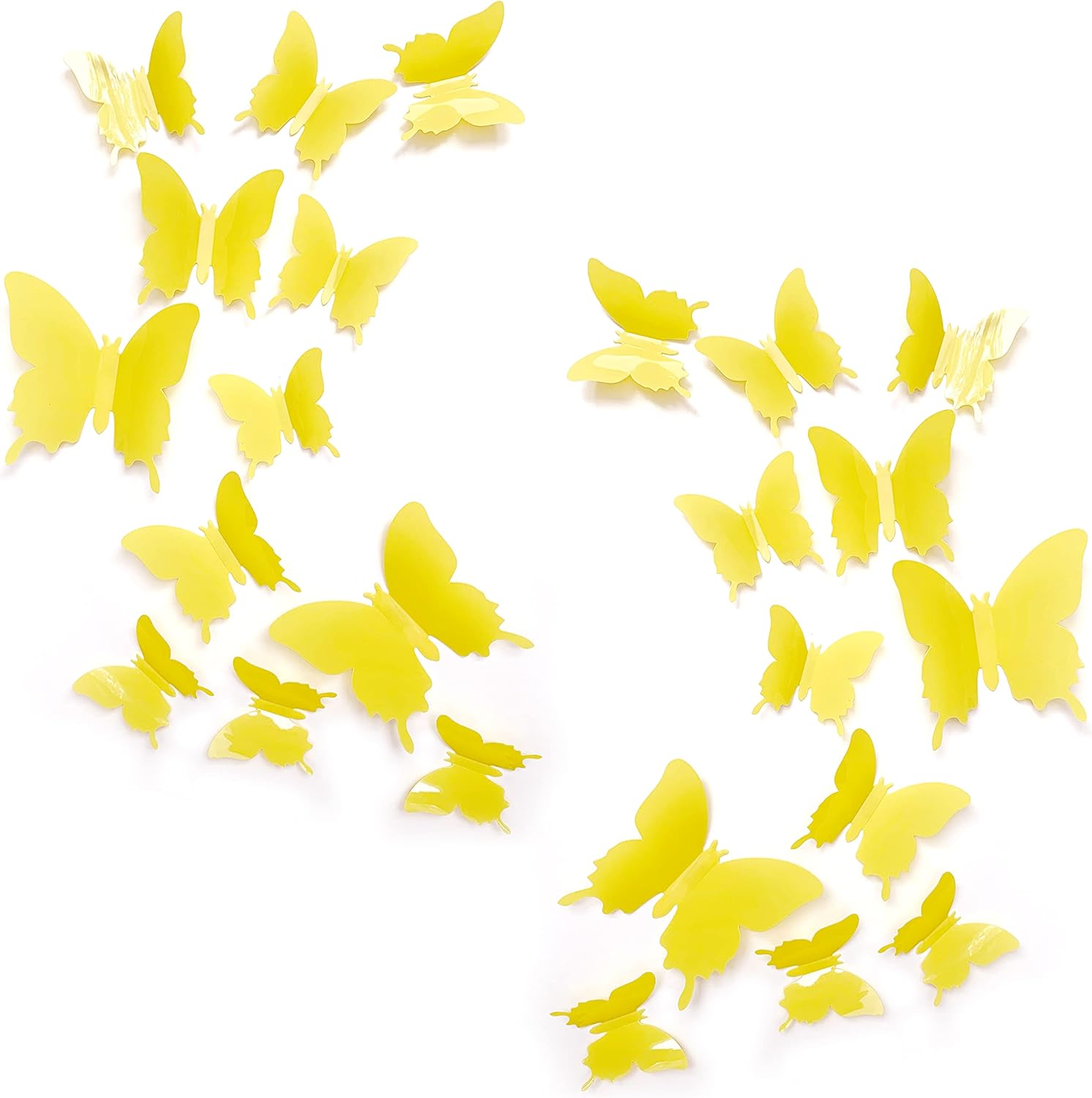 24 Yellow Butterfly Wall Decal - مراجعة Baby Nursery Yellow Walls وسعره