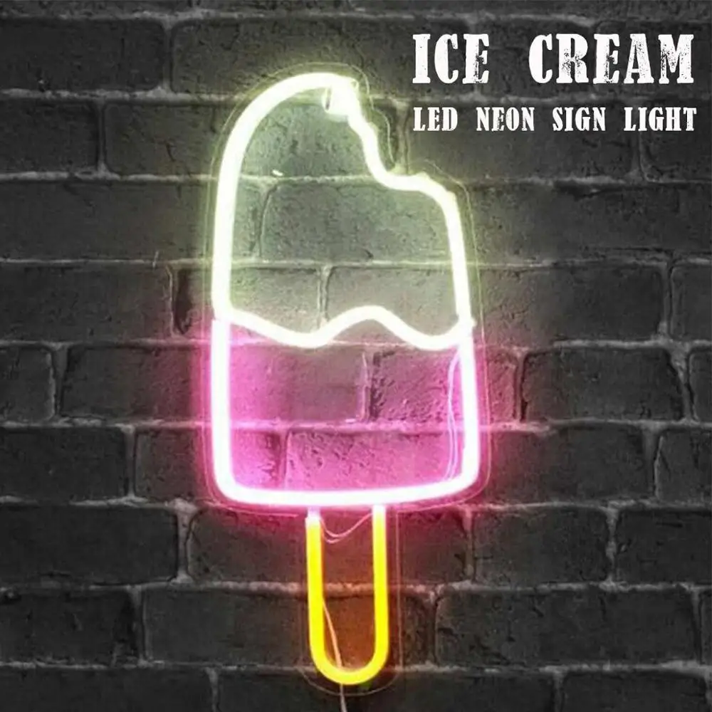 Ice Cream LED Neon Sign Light  - مراجعة Baby Nursery Night Light وسعره