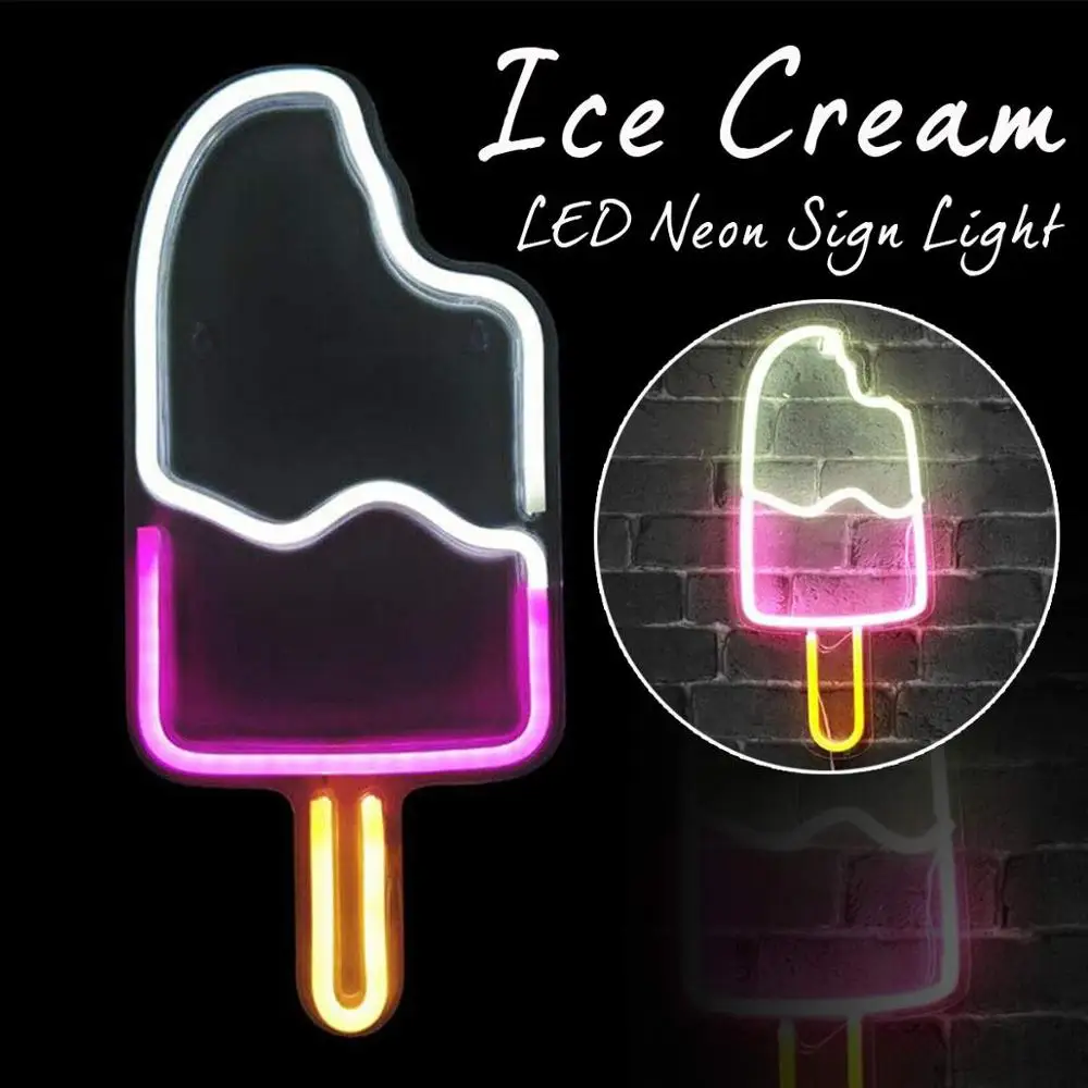 Ice Cream LED Neon Sign Light  - مراجعة Baby Nursery Night Light وسعره