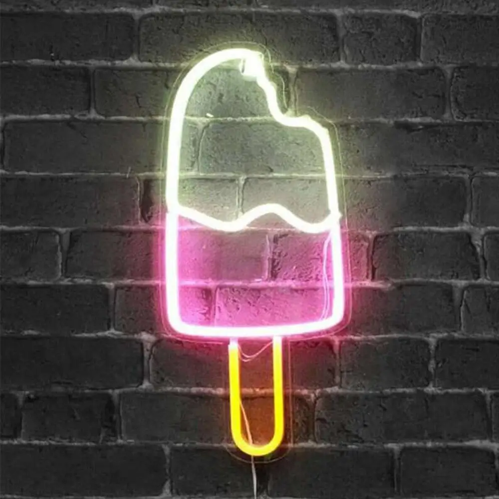 Ice Cream LED Neon Sign Light  - مراجعة Baby Nursery Night Light وسعره