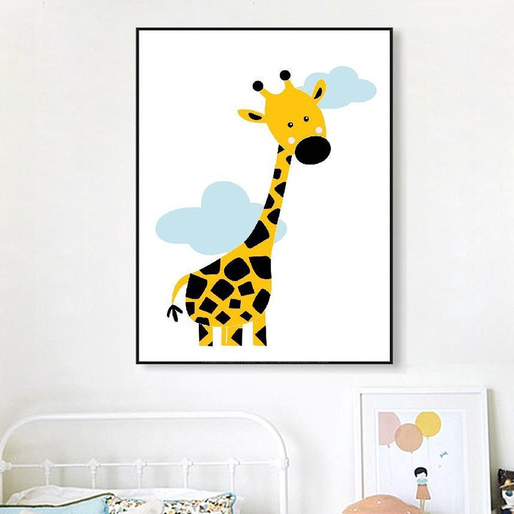 Cartoon Animal Posters Yellow  - مراجعة Baby Nursery Yellow Walls وسعره
