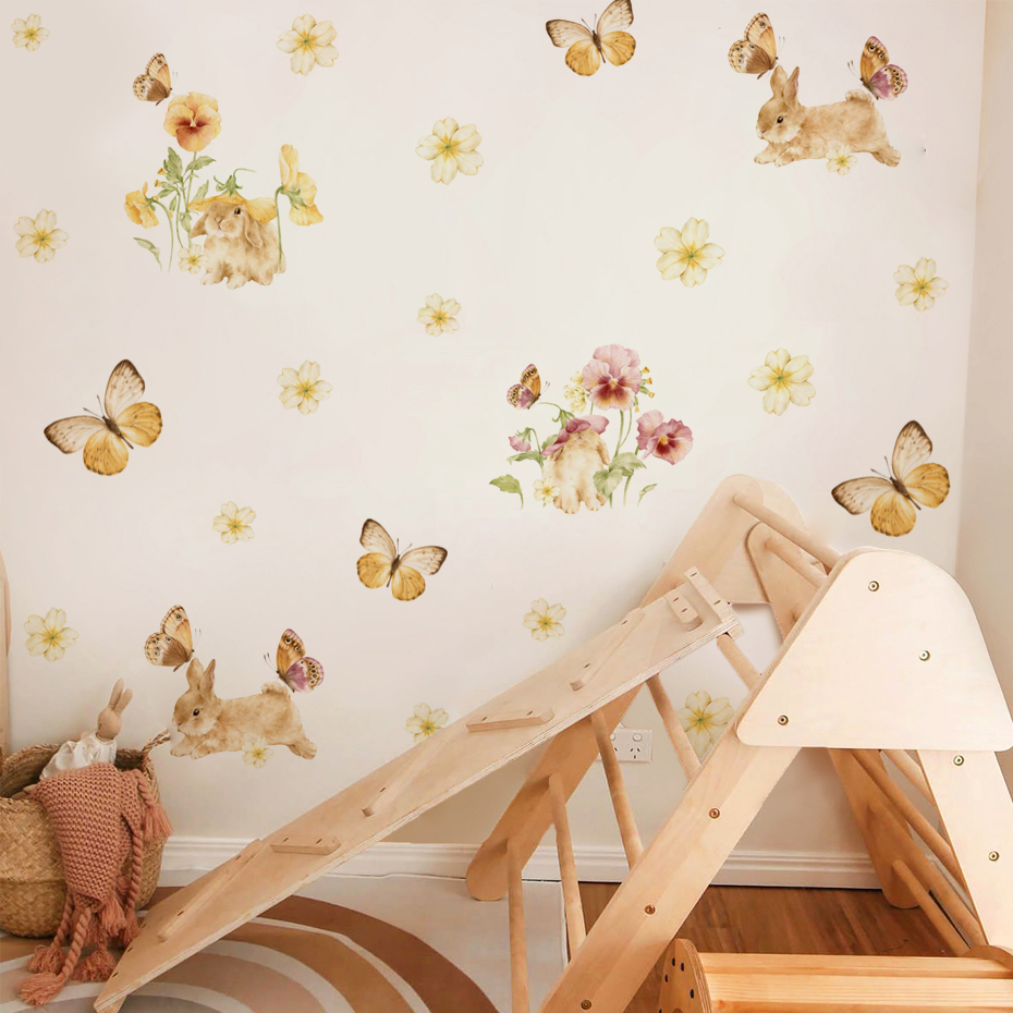Butterfly Wall Decals Rabbit W - مراجعة Baby Nursery Yellow Walls وسعره