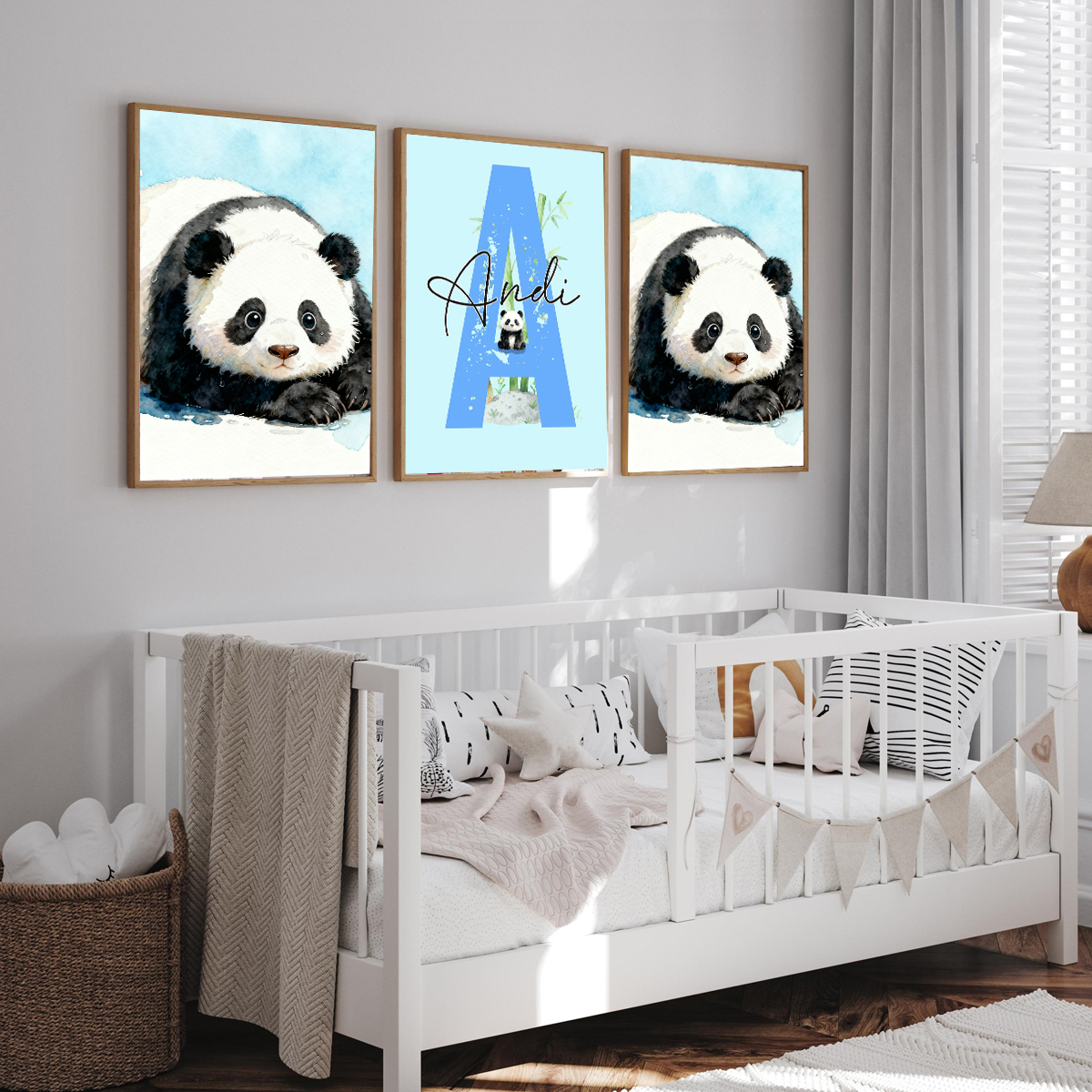 3pcs Personalized Panda Nurser - مراجعة Baby Nursery Home وسعره