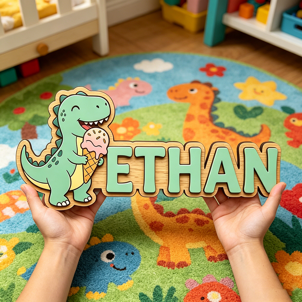 Whimsical Ice Cream Dinosaur C - مراجعة Baby Nursery Toy وسعره
