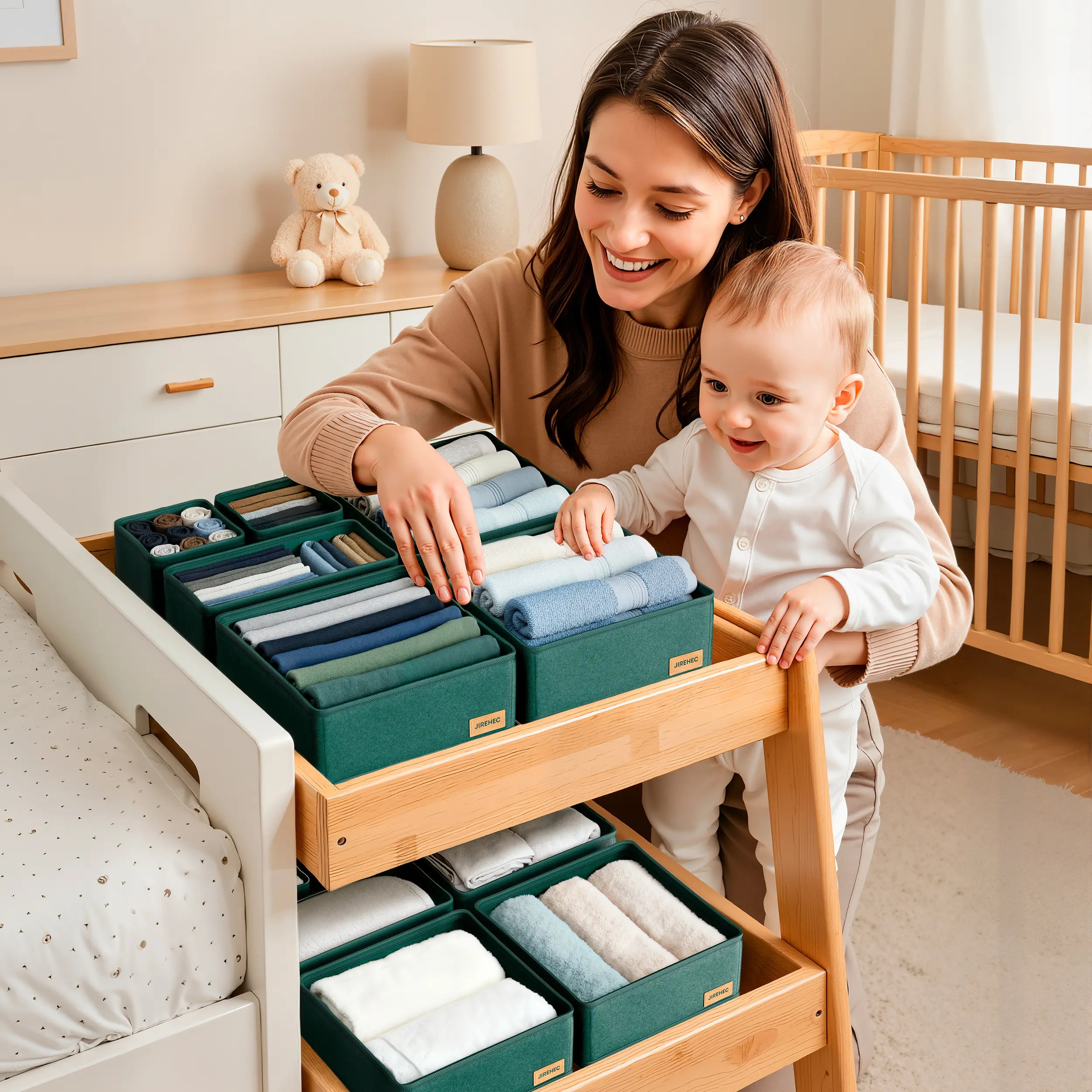 Clothes Drawer Organizer Set 6 - مراجعة Baby Nursery Closet Organization وسعره