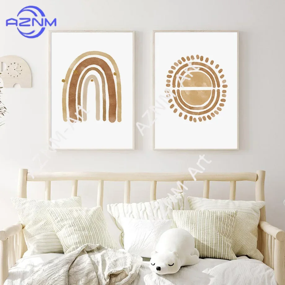 Boho Nursery Wall Art Canvas - - مراجعة Baby Nursery Kids وسعره
