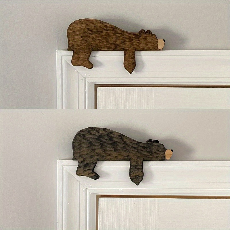 Wooden Bear Door Jamb Used As  - مراجعة Baby Nursery Decor Boy وسعره