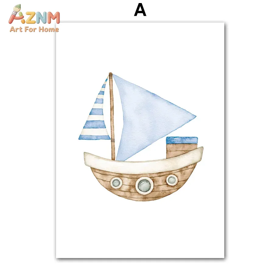 Sailboat Lighthouse Fish Nauti - مراجعة Baby Nursery Kids وسعره