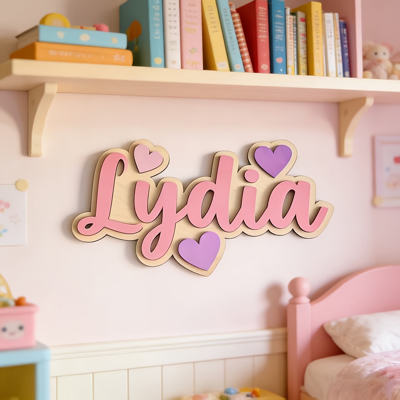 Personalized Gradient Heart Na - مراجعة Baby Nursery Toy وسعره
