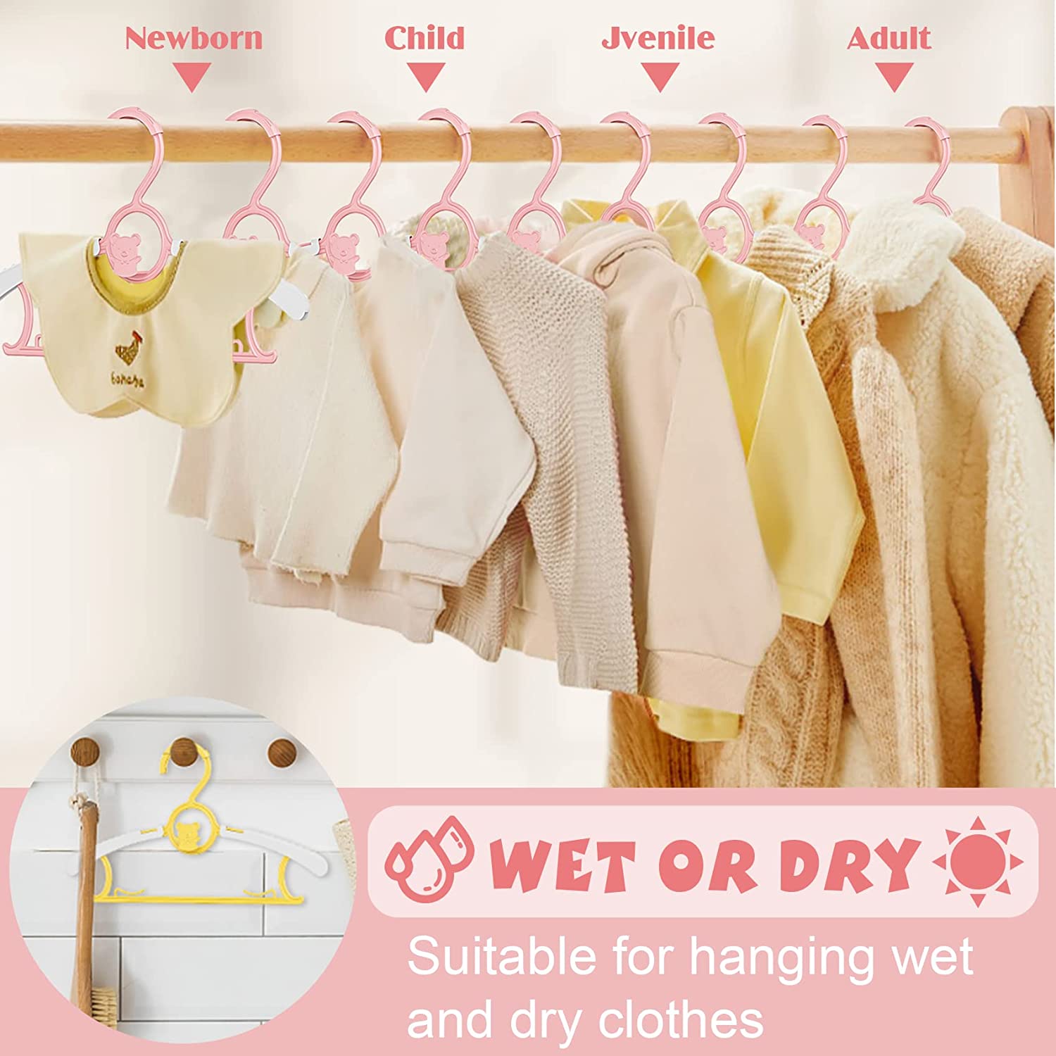 UNTIOR Non-slip Baby Clothes H - مراجعة Closet Organizer Baby وسعره