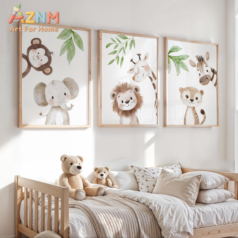 1Pc/3Pcs Safari Animal Nursery - مراجعة Baby Nursery Jungle Theme وسعره