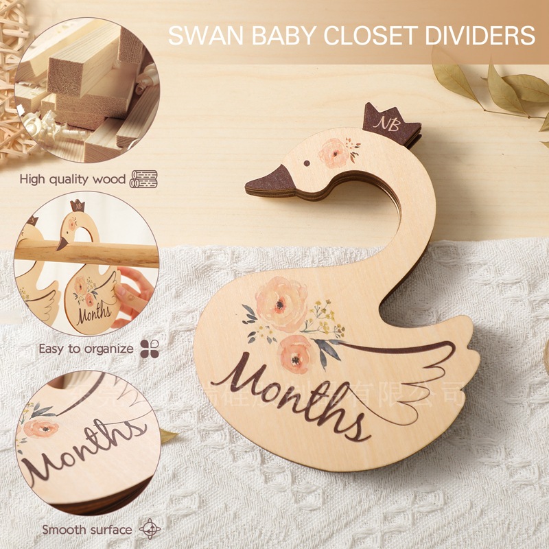 Wooden Baby Clothes Dividers W - مراجعة Closet Organizer Baby وسعره