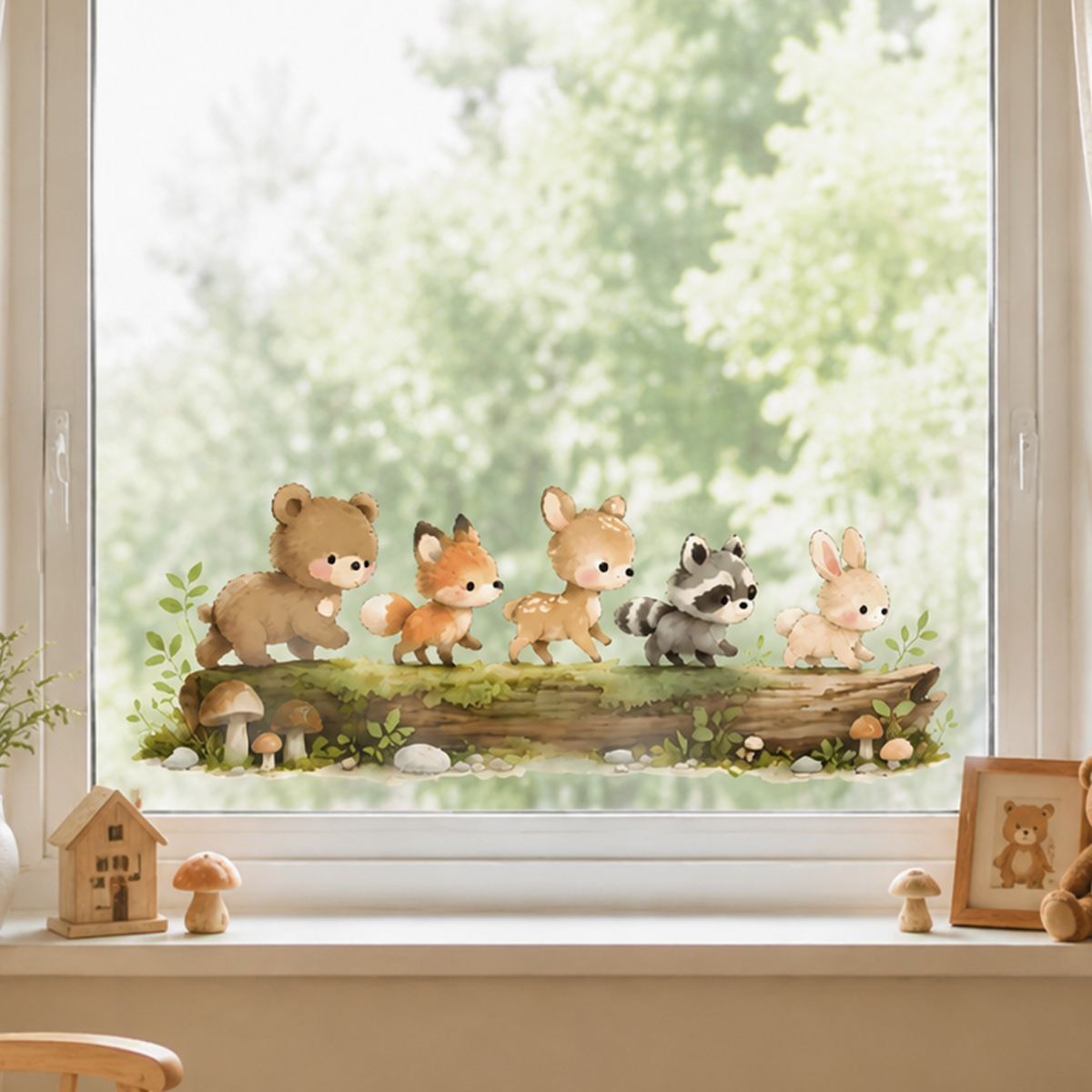 Nursery Forest Animals Window  - مراجعة Baby Nursery Home وسعره