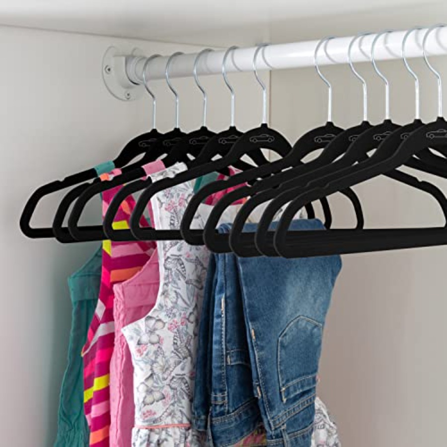 Velvet Hangers Slim Non-Slip D - مراجعة Baby Nursery Closet Organization وسعره