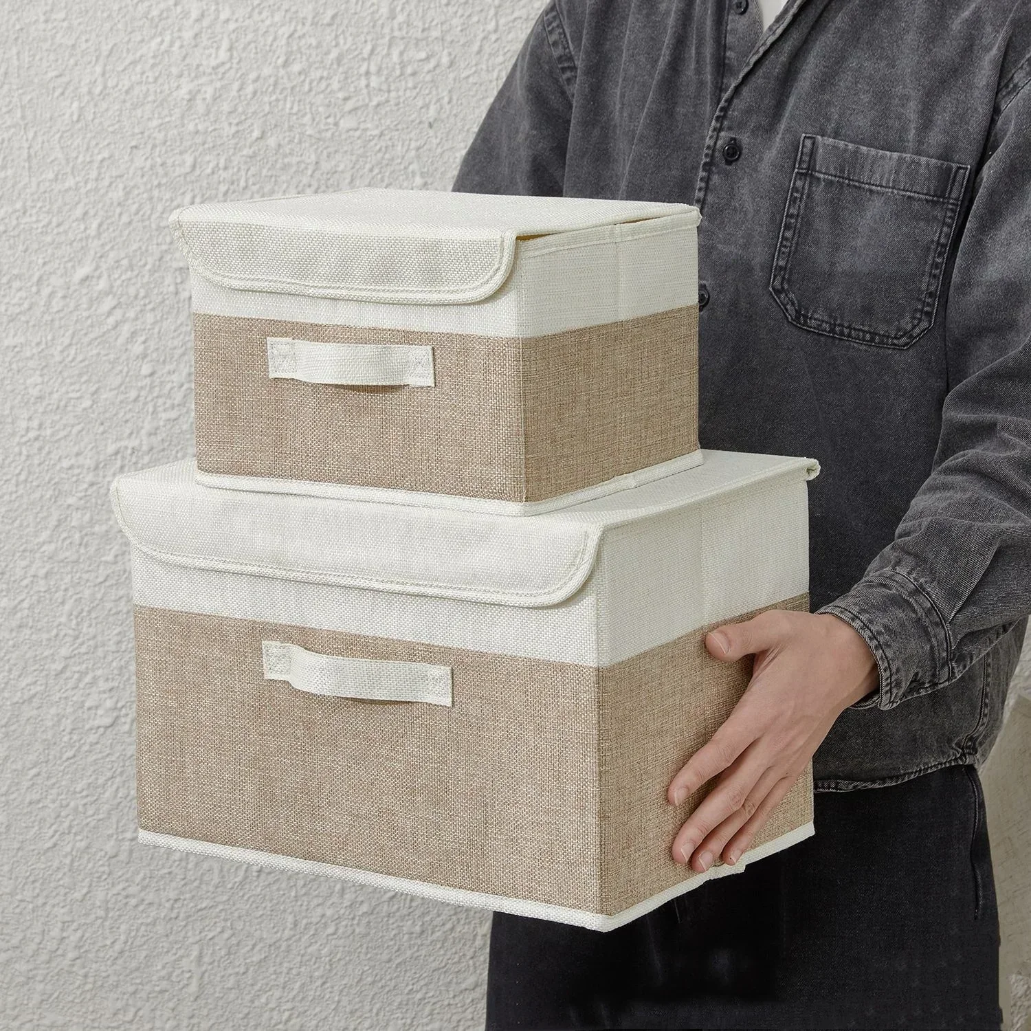 Large-capacity Linen Fabric St - مراجعة Closet Organizer Baby وسعره