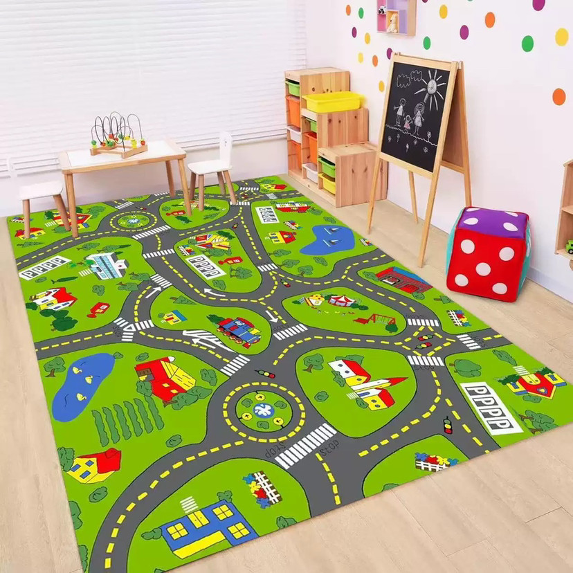 Kids Road Traffic Carpet Carto - مراجعة Baby Nursery Mat وسعره