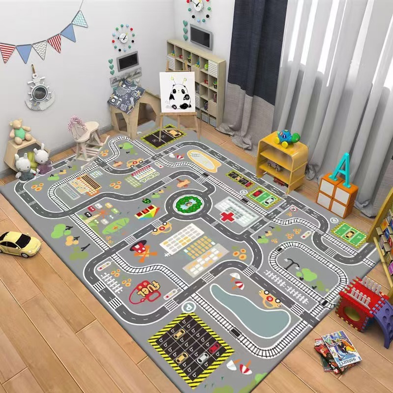 Kids Road Traffic Carpet Carto - مراجعة Baby Nursery Mat وسعره