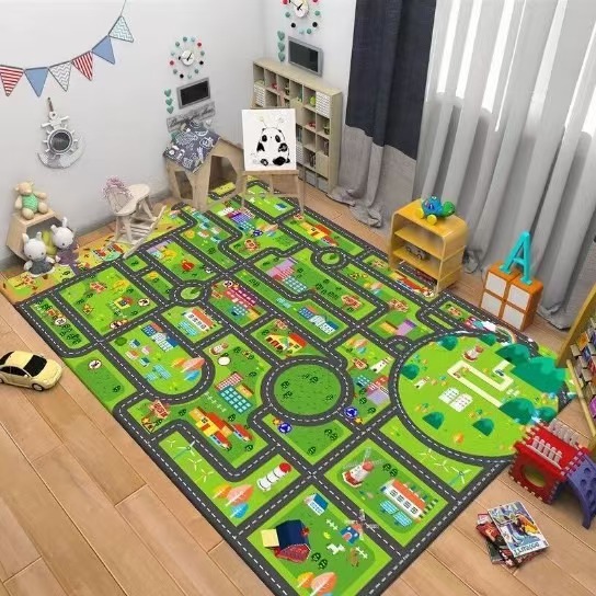 Kids Road Traffic Carpet Carto - مراجعة Baby Nursery Mat وسعره