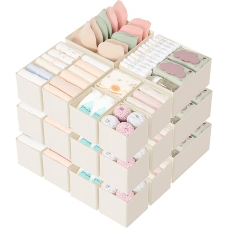 Drawer Organizer 18-Piece Set, - مراجعة Closet Organizer Baby وسعره