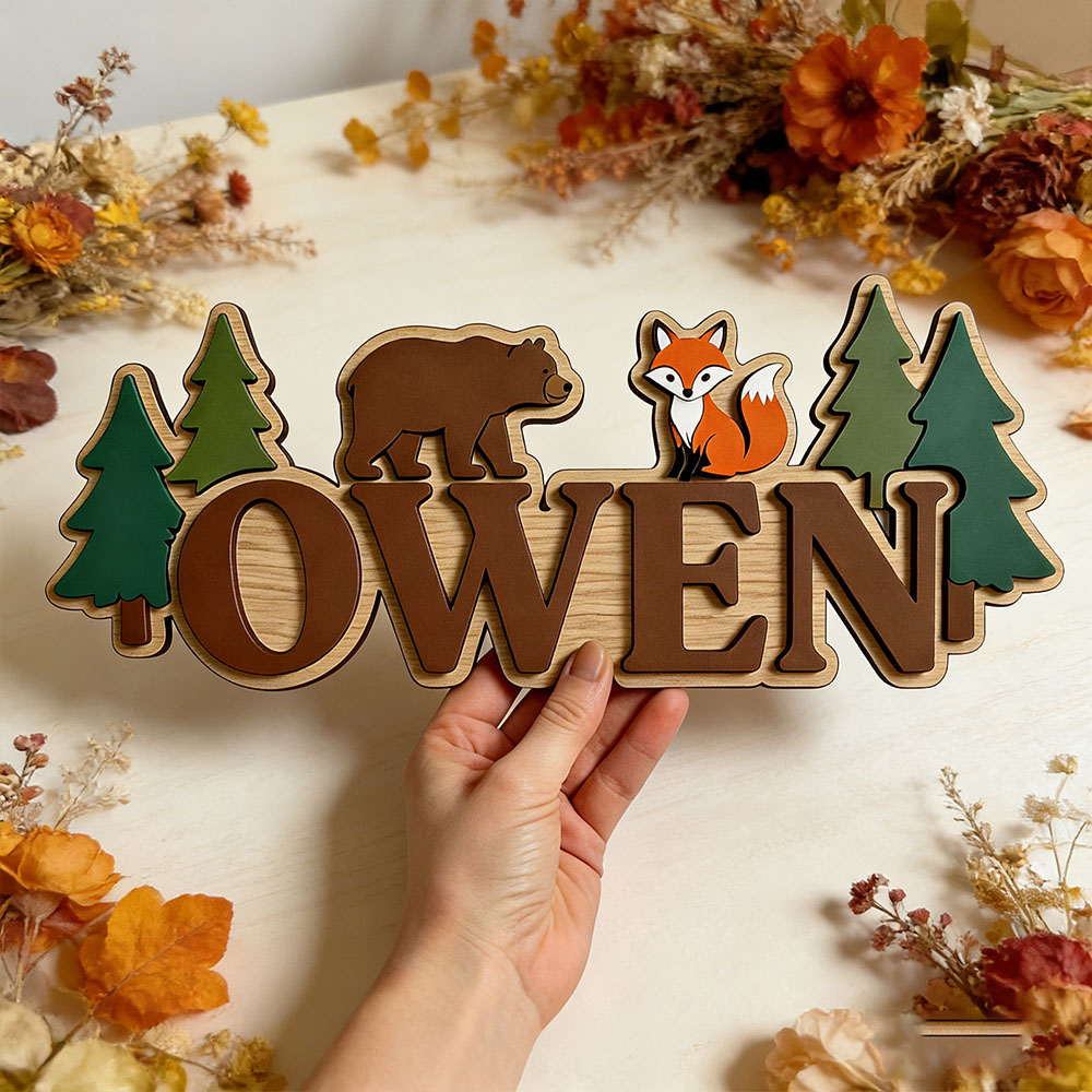 Custom Woodland Forest Bear Fo - مراجعة Baby Nursery Jungle Theme وسعره
